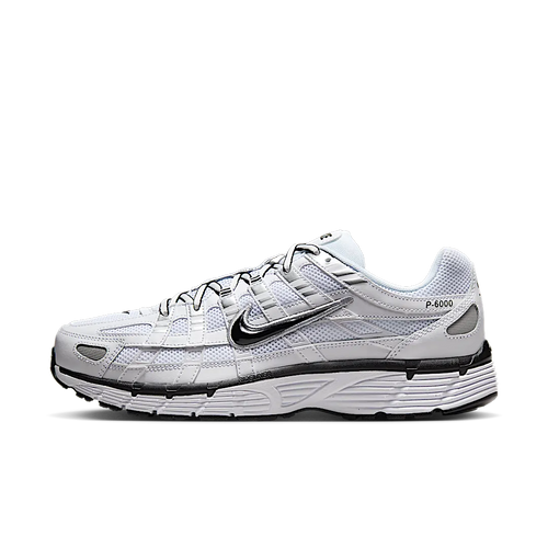 Nike P-6000 White Metallic Silver Black