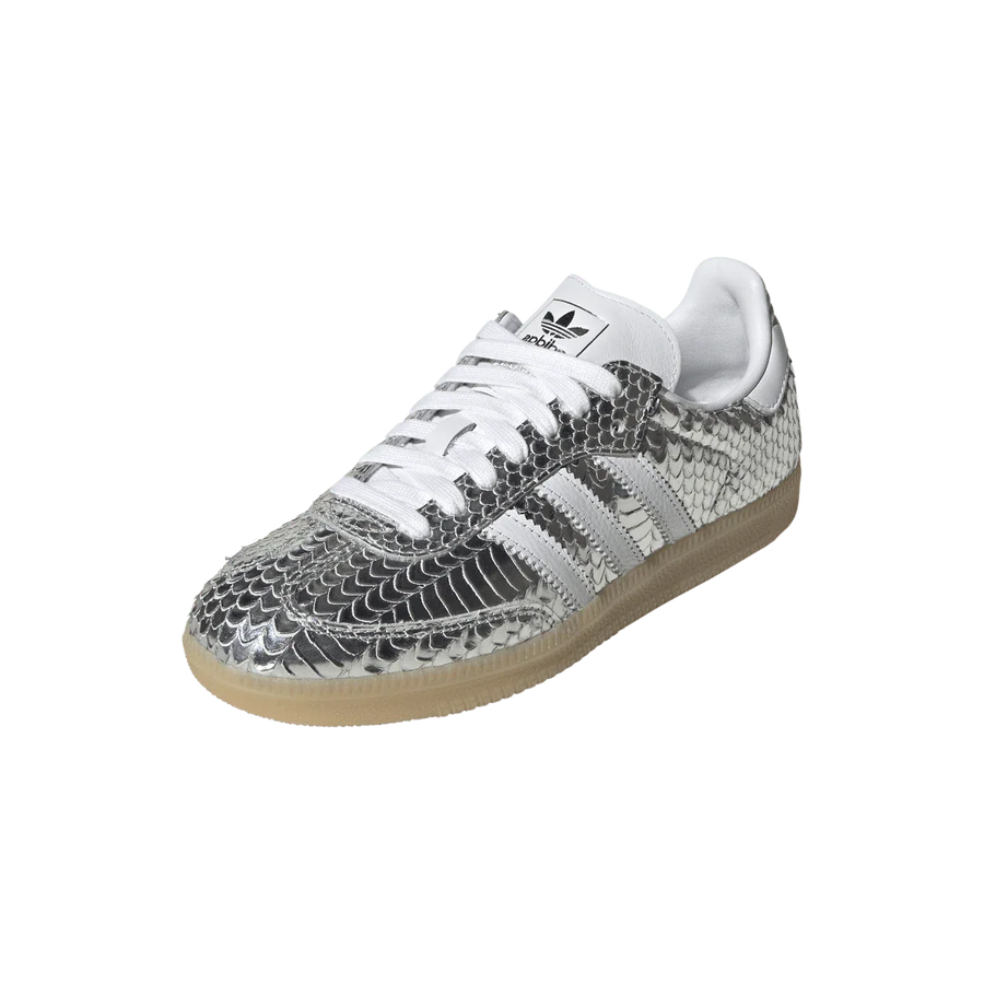 Adidas Samba OG Patent Snakeskin Silver Metallic