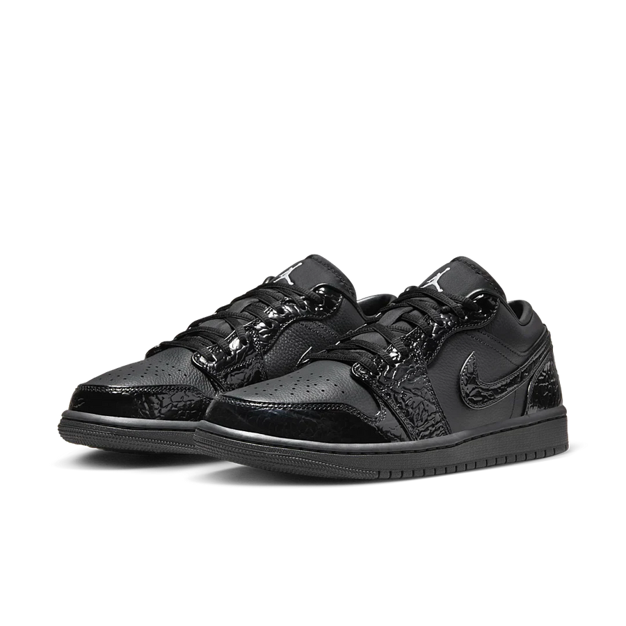 Air Jordan 1 Low SE Patent Elephant Black