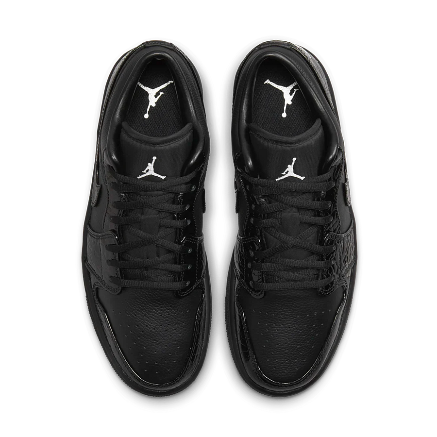 Air Jordan 1 Low SE Patent Elephant Black