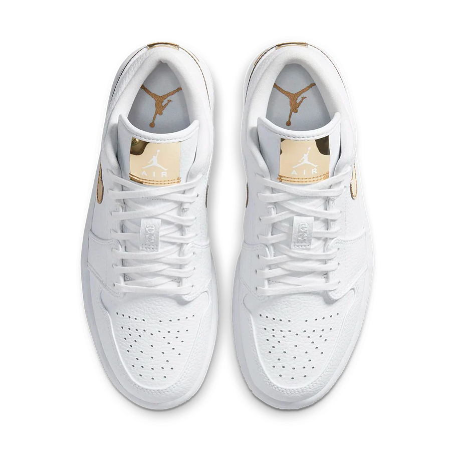 Air Jordan 1 Low White Metallic Gold
