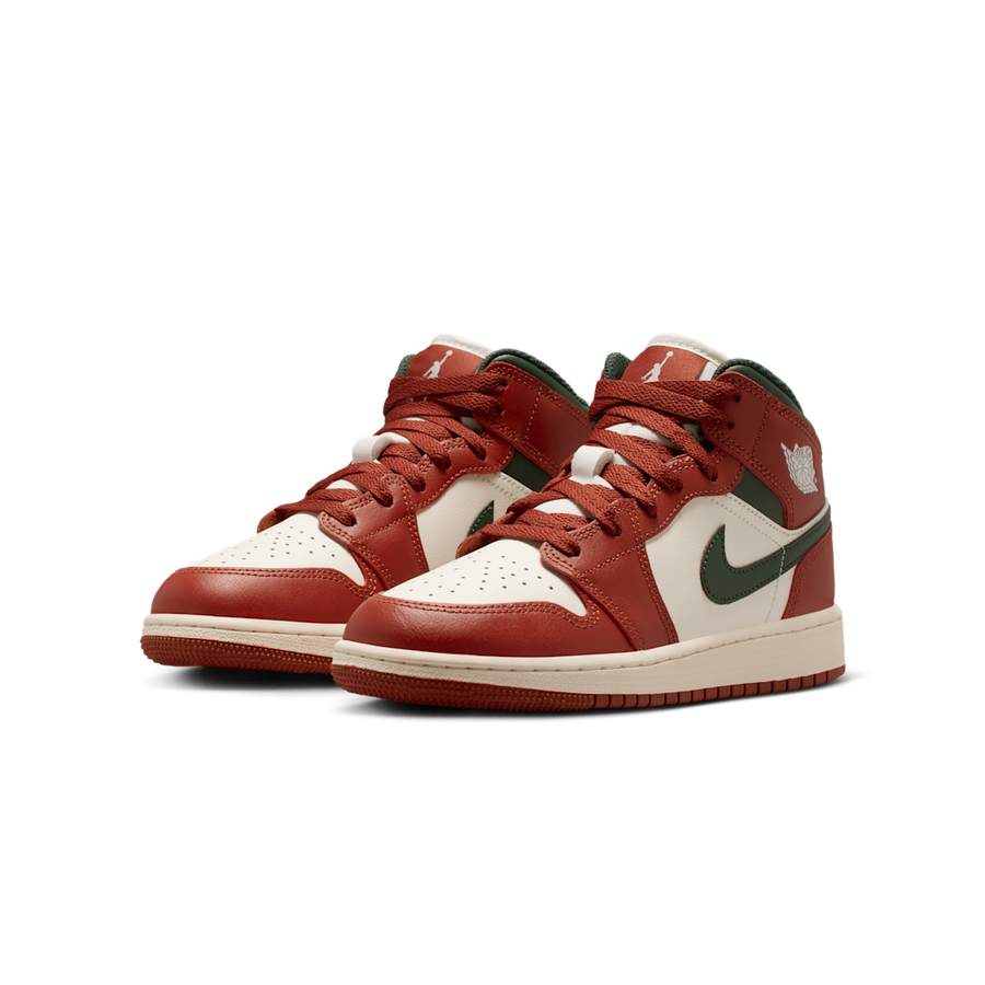 Air Jordan 1 Mid Redstone Midnight Green
