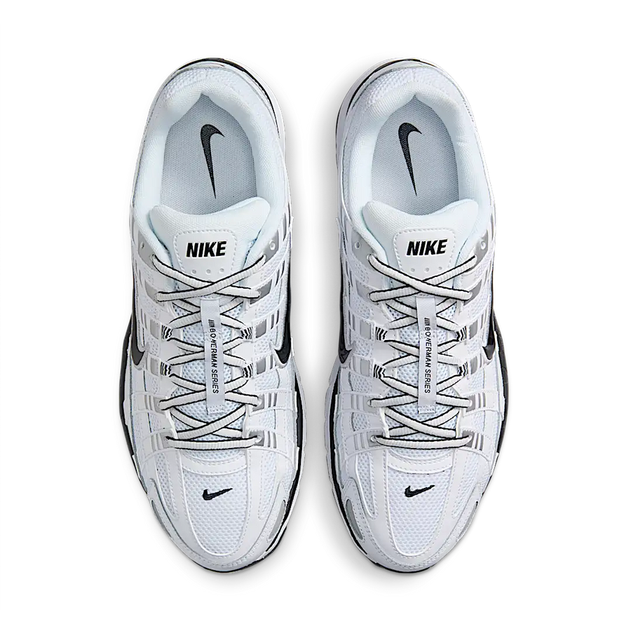 Nike P-6000 White Metallic Silver Black