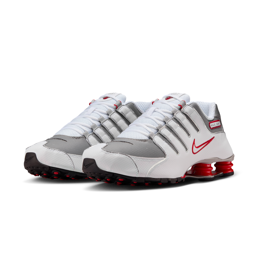 Nike Shox NZ White Red Metallic Silver