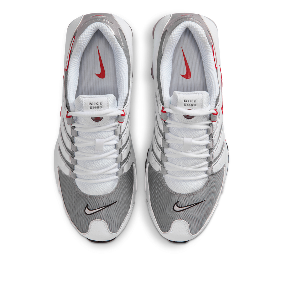 Nike Shox NZ White Red Metallic Silver