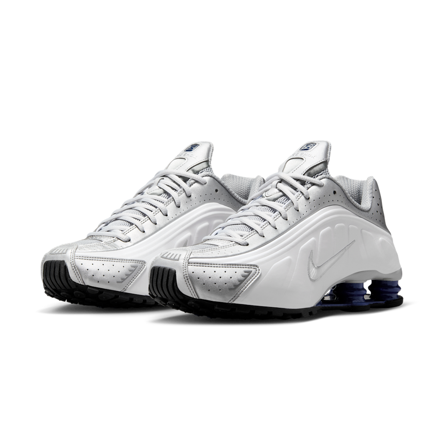 Nike Shox R4 Metallic Silver Deep Royal Blue