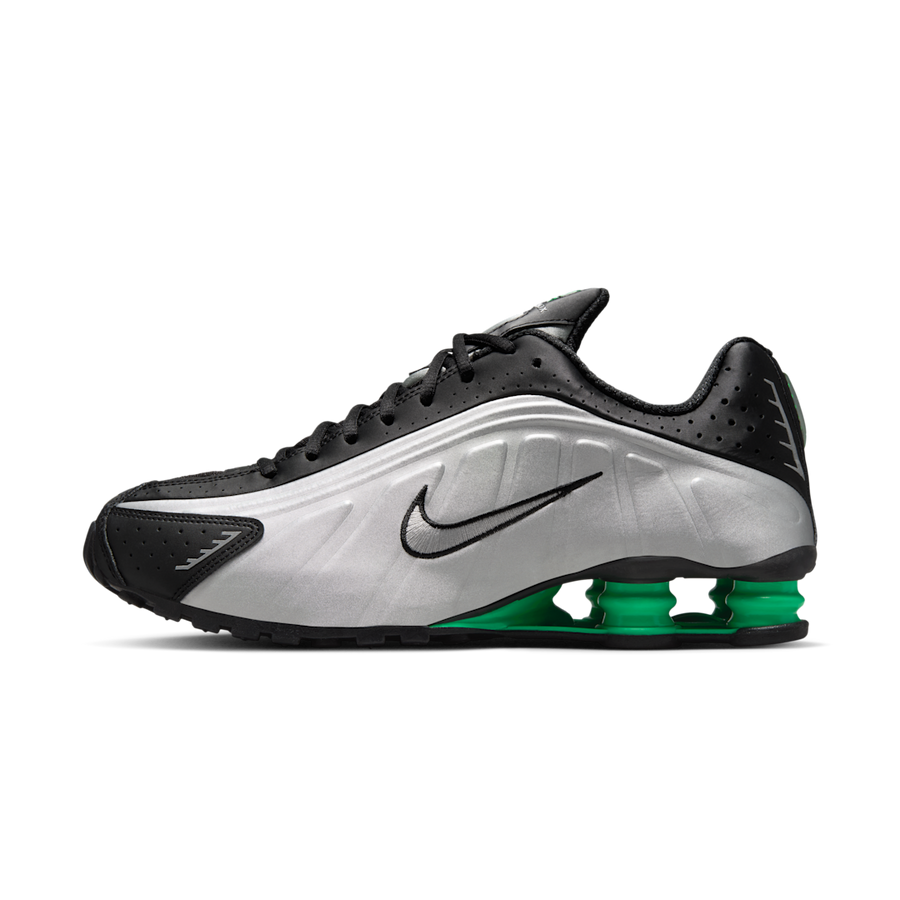 Nike Shox R4 Metallic Silver Green Shock