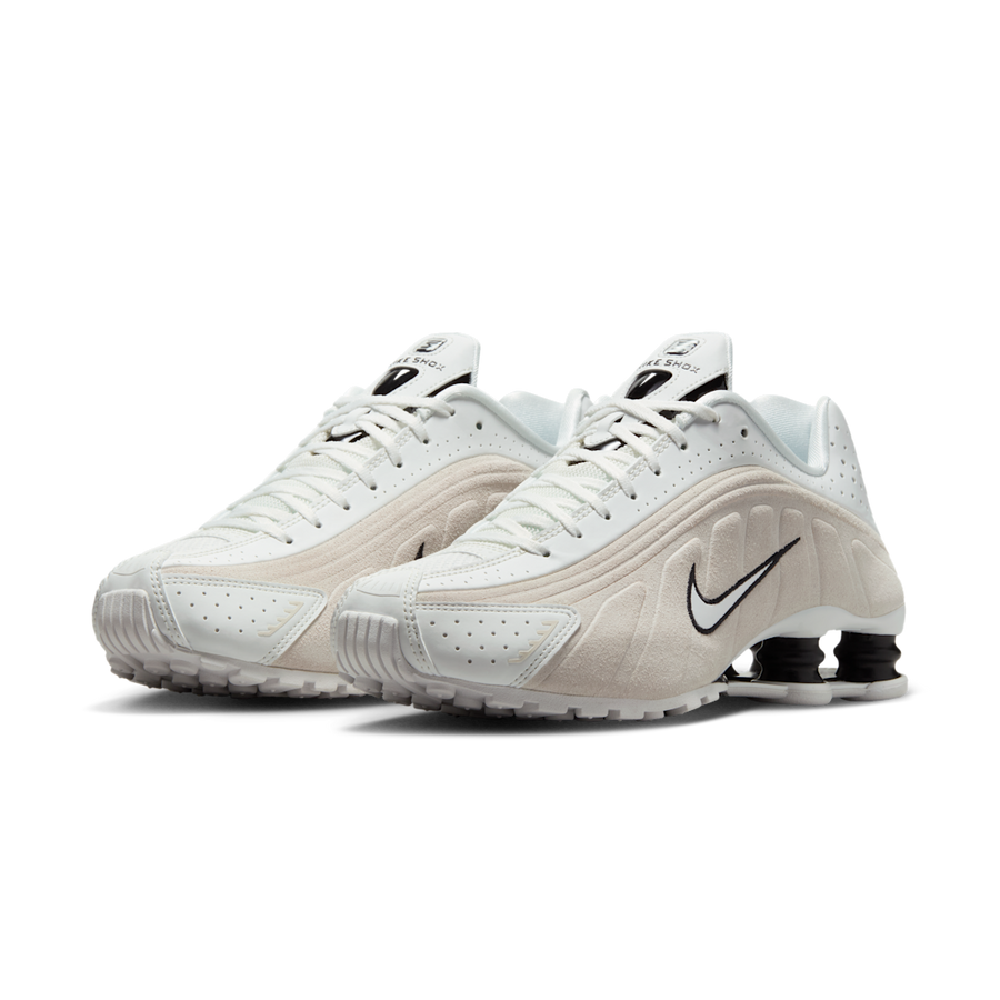 Nike Shox R4 White Black Suede