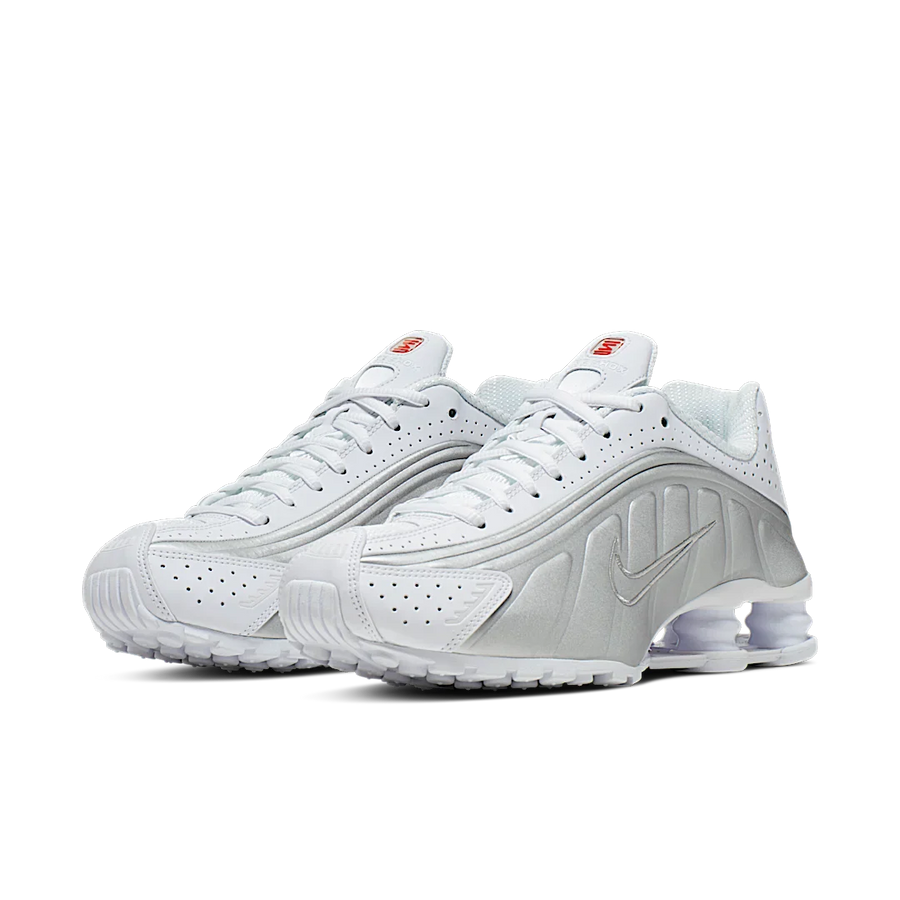 Nike Shox R4 White Metallic Silver